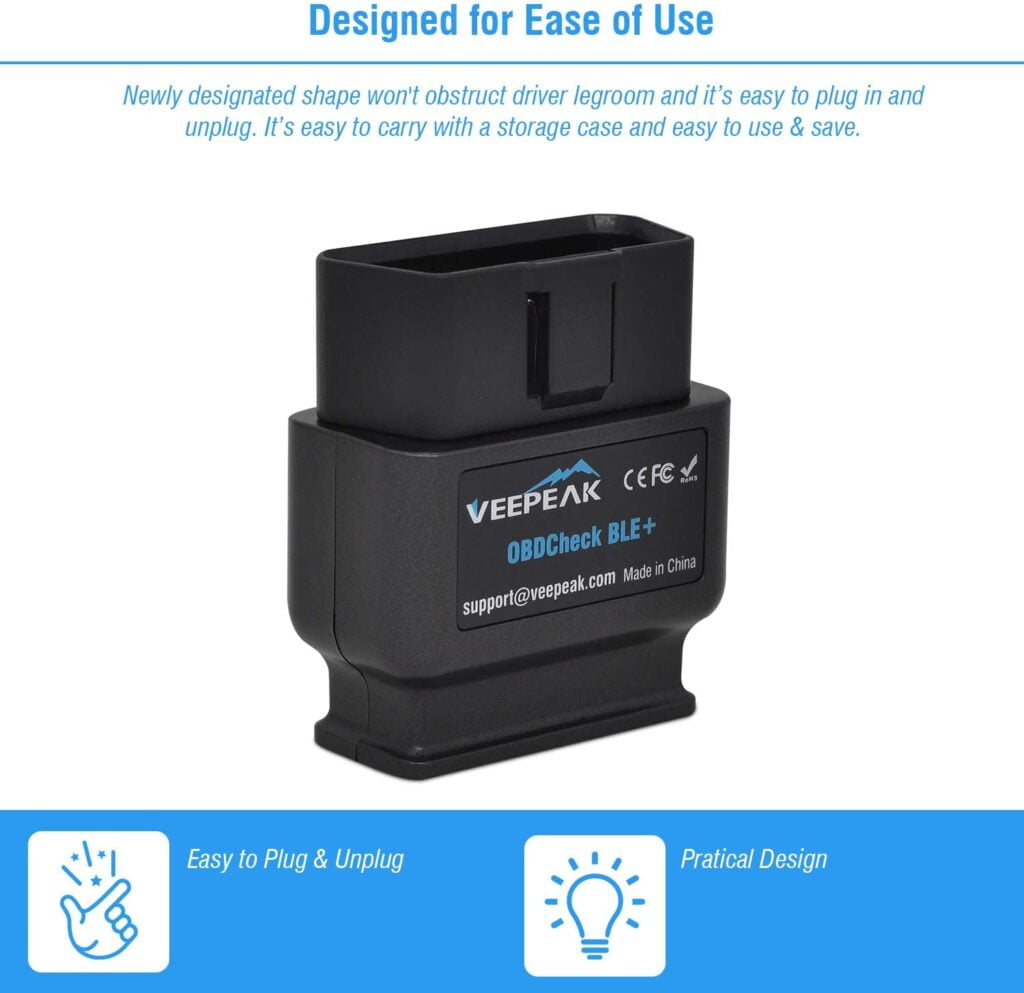 Veepeak OBDCheck BLE+ is designed for ease of use.