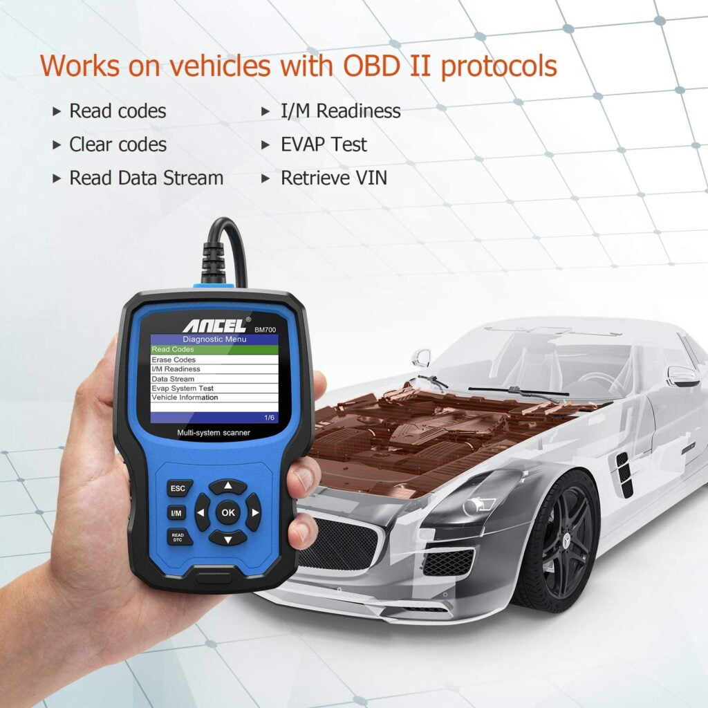 ANCEL BM700 works on vehicles with OBD II protocols