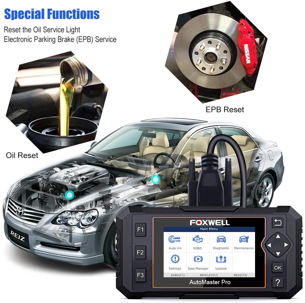 FOXWELL NT624 Elite offers special functions like EPB and oil reset