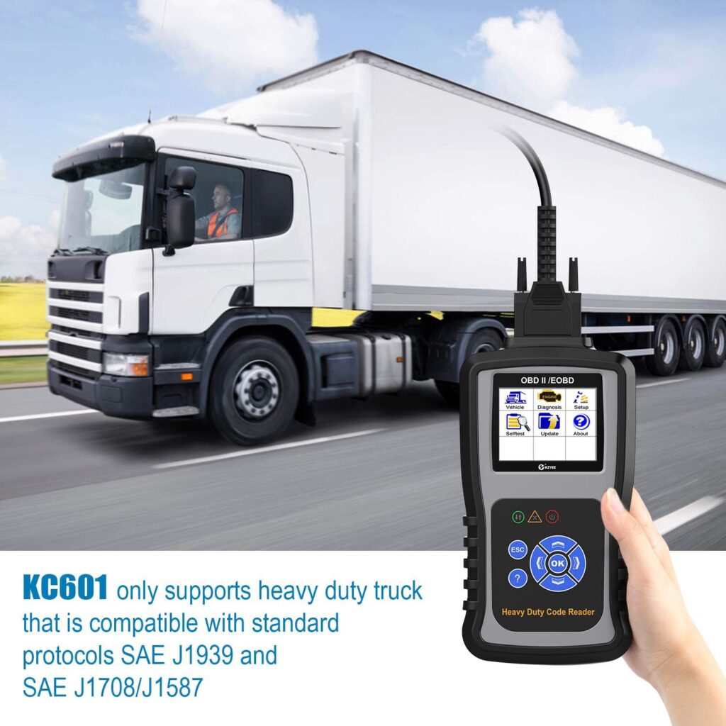 KZYEE KC601 supports SAE J1939/J1708/J1587