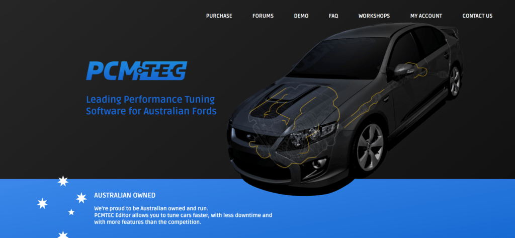 PCMTec is a tuning software for Australian Fords.