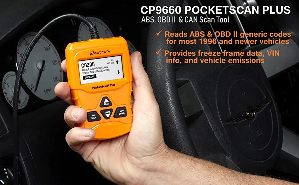 Actron CP9660 works on most 1996 and newer vehicles.